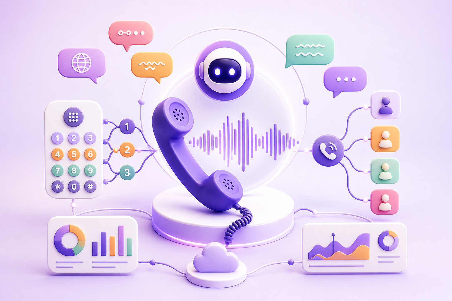 AI IVR Voice service illustration