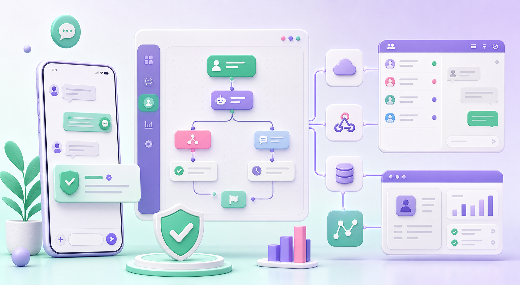Official WhatsApp API service illustration